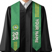 Custom Hawaii Kaimuki High School Graduation Stole Kakau Pattern