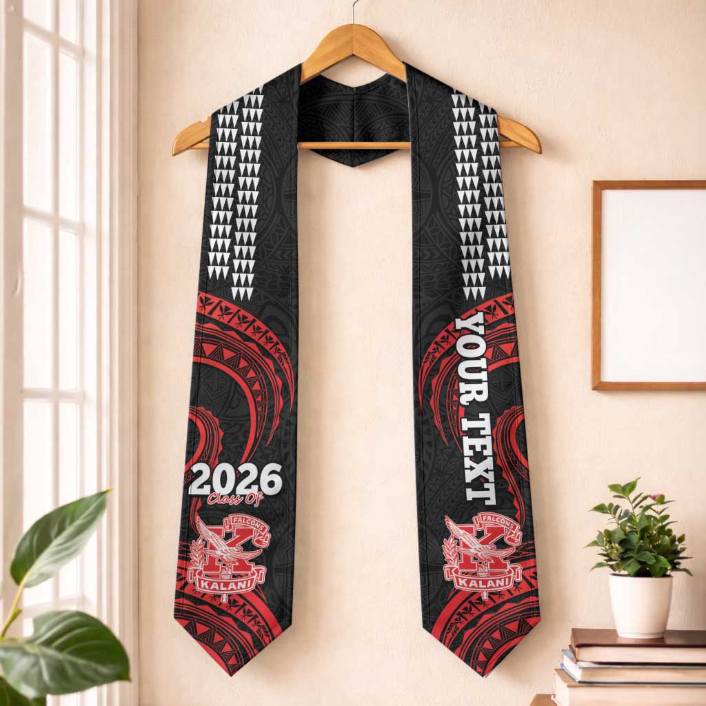 Custom Hawaii Kalani High School Graduation Stole Class Of Year Polynesian Kakau Pattern