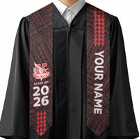 Custom Hawaii Kalani High School Graduation Stole Kakau Pattern