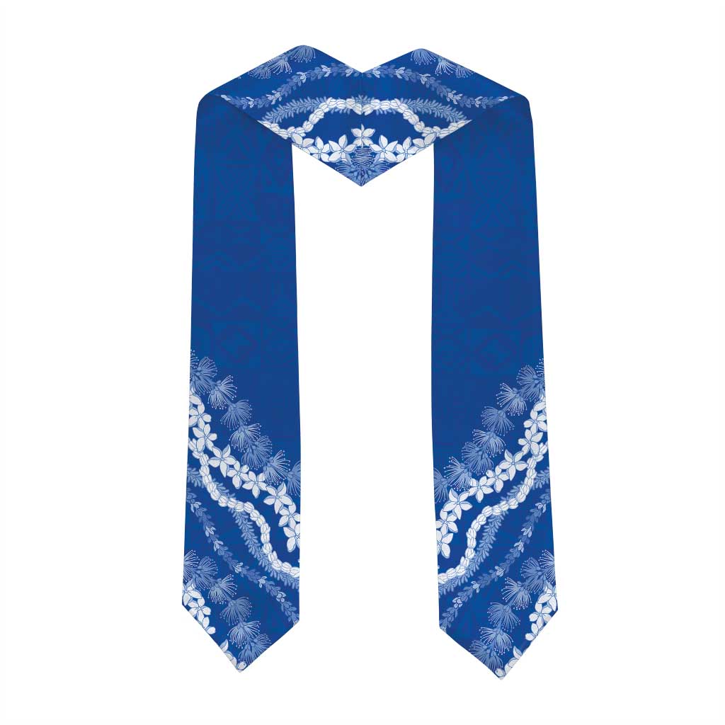 Custom Hawaii Maui High School Graduation Stole Tapa Pattern With Leis