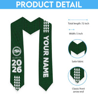 Custom Hawaii Olomana High & Intermediate School Graduation Stole Kakau Pattern