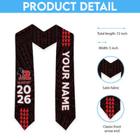 Custom Hawaii Roosevelt High School Graduation Stole Kakau Pattern