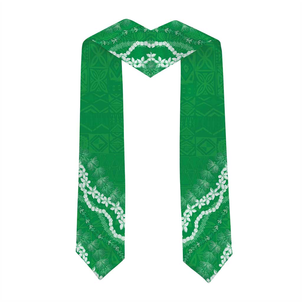 Custom Hawaii School For The Deaf And The Blind Graduation Stole Tapa Pattern With Leis