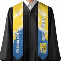 Custom Kaiser Hawaii High School Graduation Stole Class Of Year Puakenikeni Lei Hawaiian Pattern
