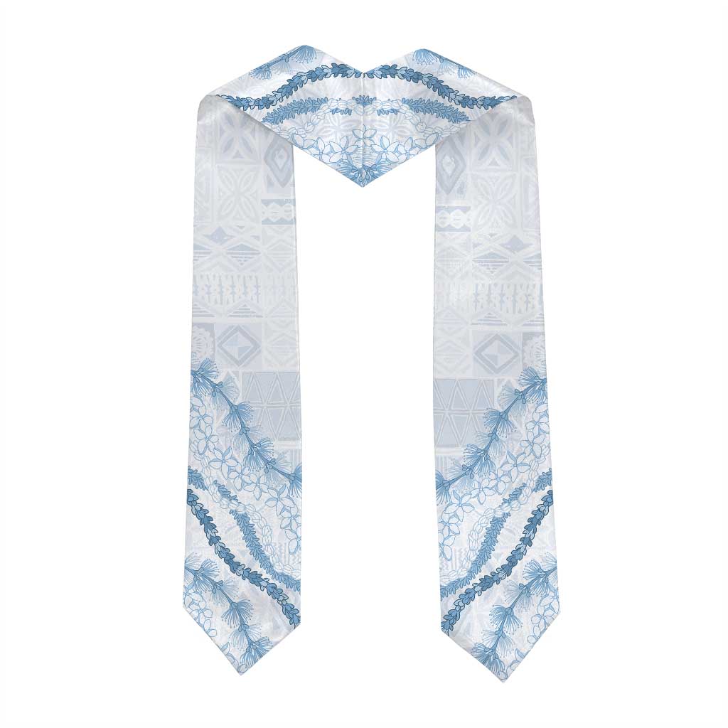 Custom Kealakehe High School Graduation Stole Tapa Pattern With Leis
