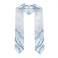 Custom Kealakehe High School Graduation Stole Tapa Pattern With Leis