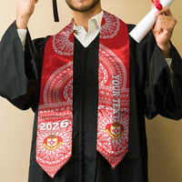 Custom Kolisi Tonga Atele Graduation Stole Class Of Year Tongan Ngatu Pattern