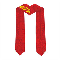 Custom Kolisi Tonga Graduation Stole Tongan Ngatu Pattern