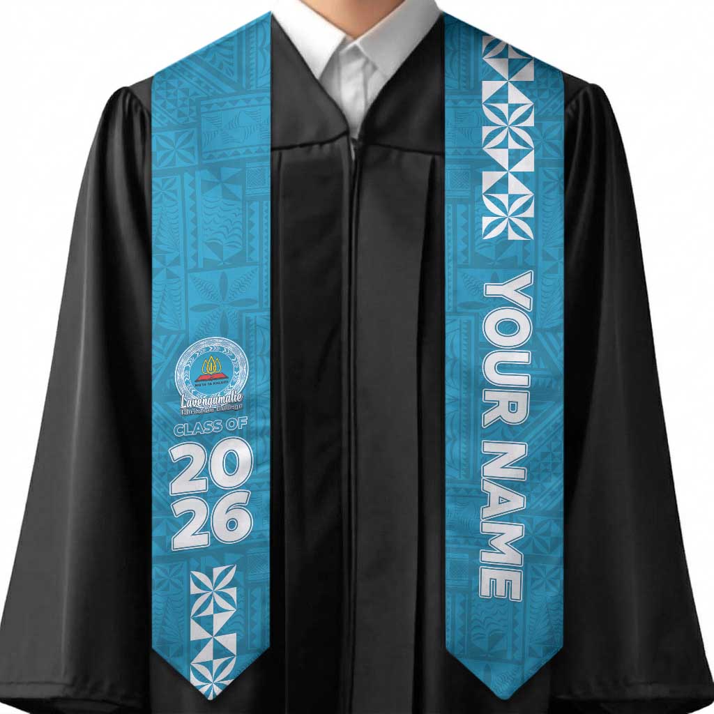 Custom Lavengamalie College Graduation Stole Tongan Ngatu Pattern