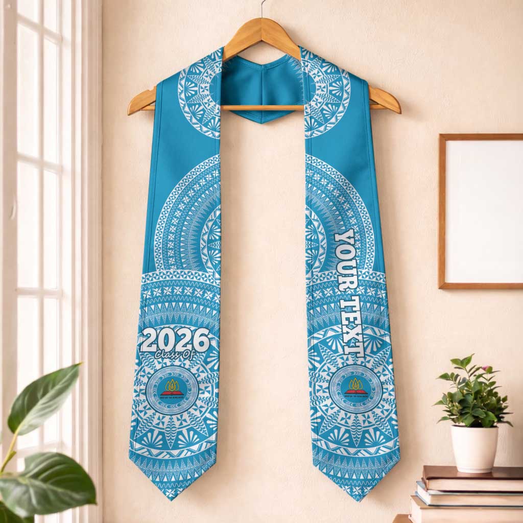 Custom Lavengamalie Tonga College Graduation Stole Class Of Year Tongan Ngatu Pattern