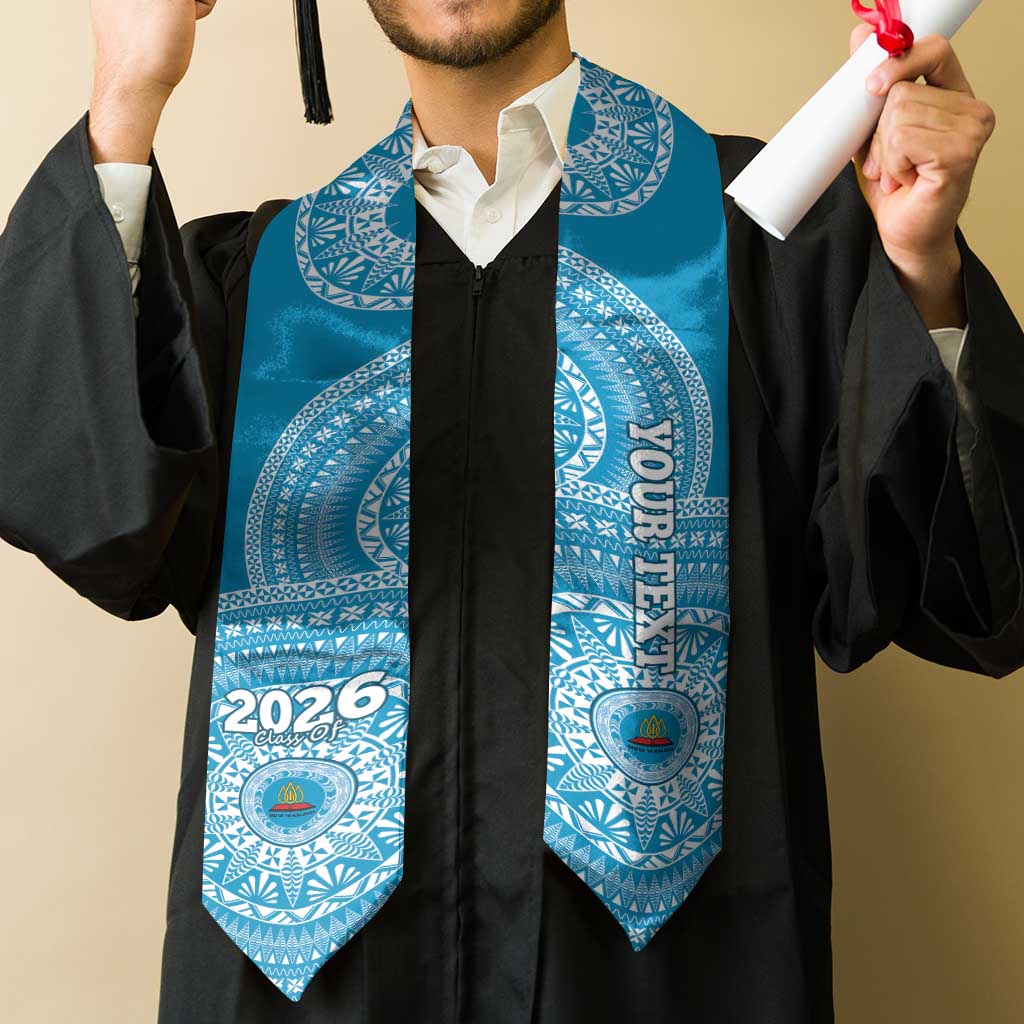 Custom Lavengamalie Tonga College Graduation Stole Class Of Year Tongan Ngatu Pattern