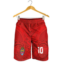 Custom Mate Ma'a Tonga Rugby Shorts for Men Ngatu Tribal Motifs Sporty Style - Polynesian Pride
