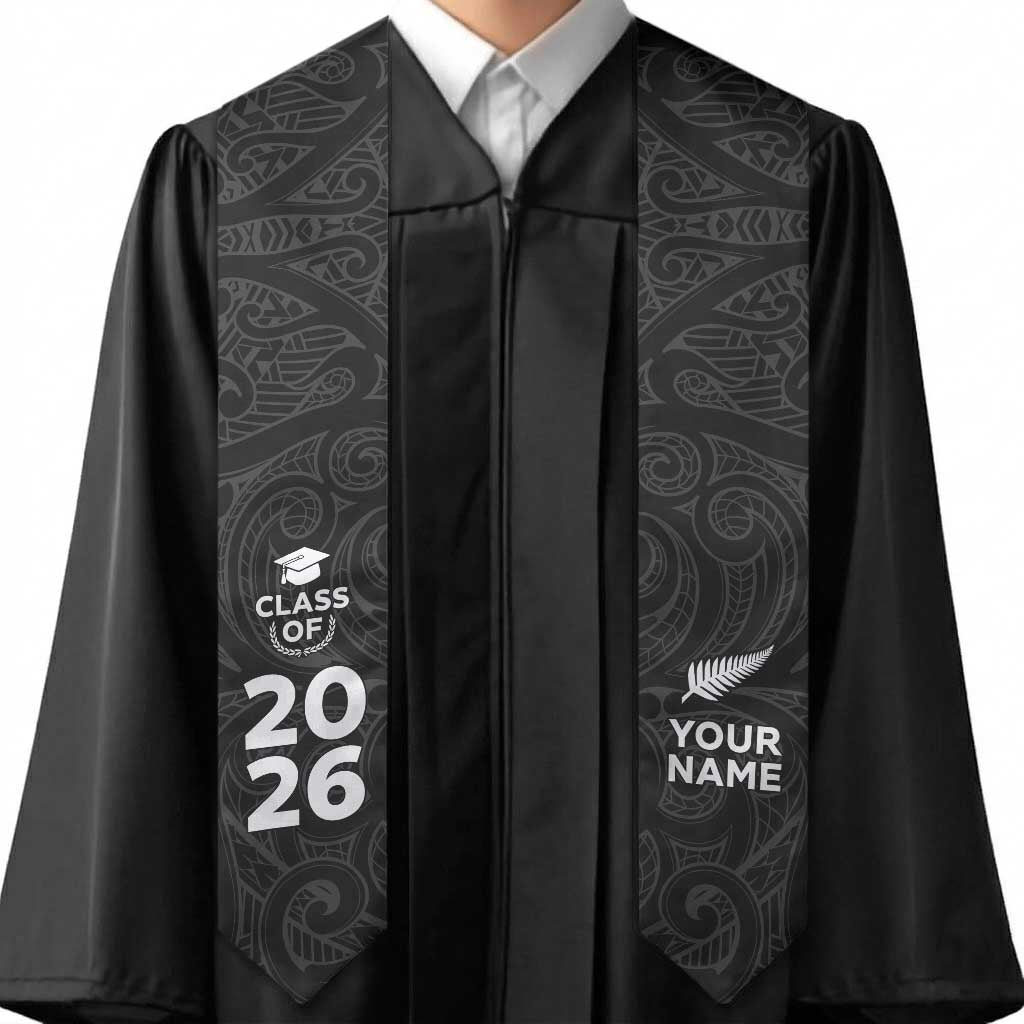 Custom New Zealand Aotearoa Graduation Stole Maori Pattern
