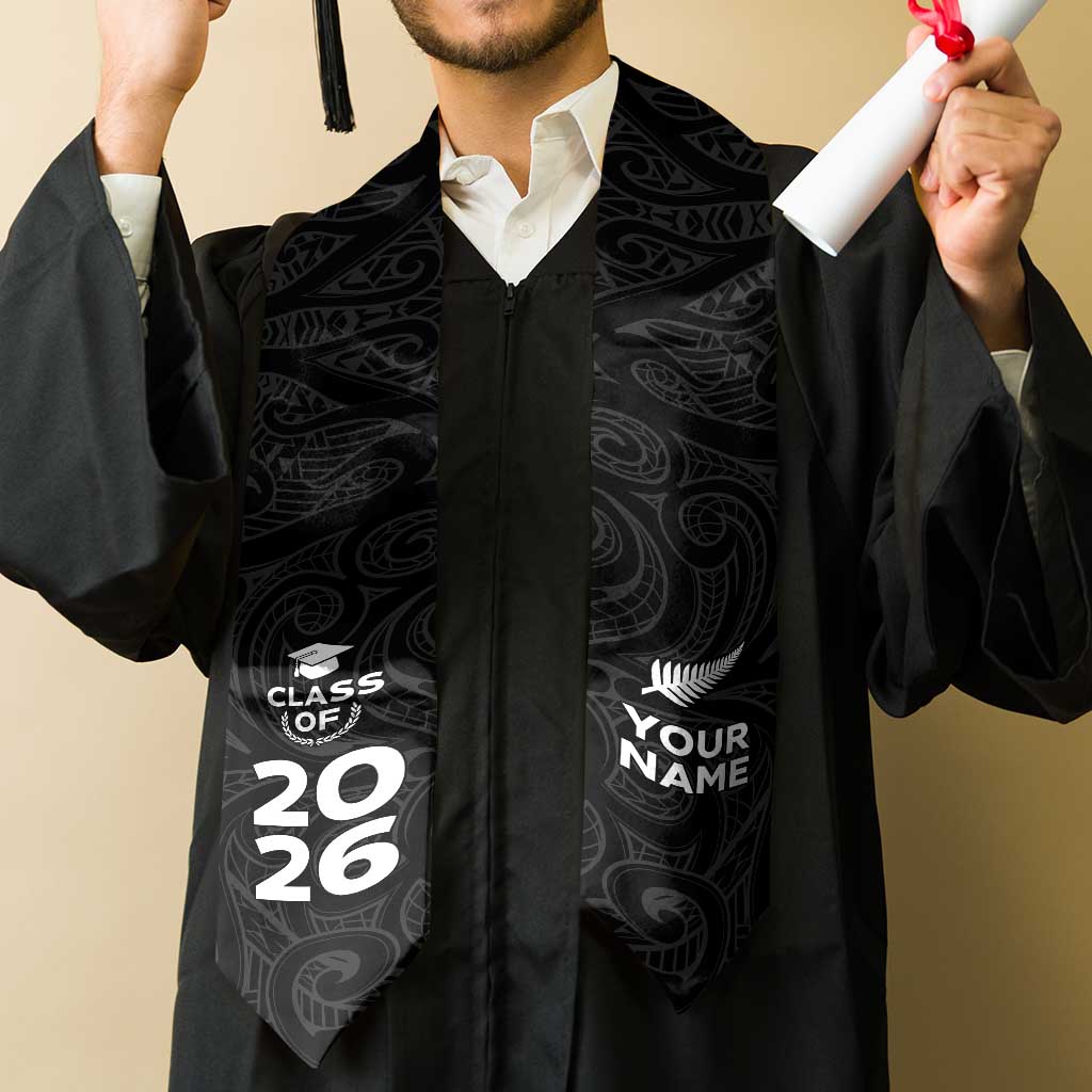 Custom New Zealand Aotearoa Graduation Stole Maori Pattern