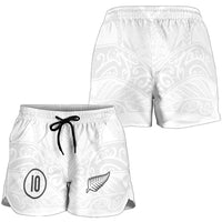 Custom New Zealand Football Shorts for Women The Whites-Sporty T90 Style LT03 - Polynesian Pride