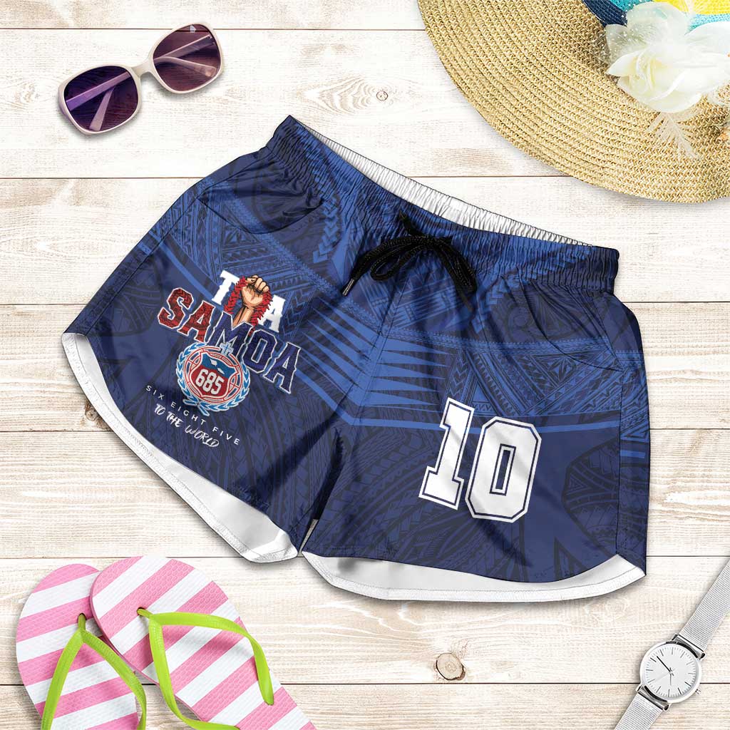 Custom Toa Samoa Rugby Shorts for Women Champions Six Eight Five - Polynesian Pride