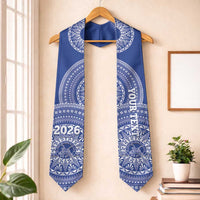 Custom Tupou Tonga College Graduation Stole Class Of Year Tongan Ngatu Pattern