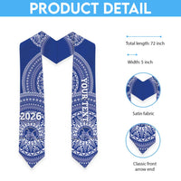 Custom Tupou Tonga College Graduation Stole Class Of Year Tongan Ngatu Pattern