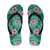 Cyan Hawaii Hibiscus Tropical Flowers Motifs Flip Flops - Polynesian Pride