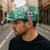 Cyan Hawaii Hibiscus Tropical Flowers Motifs Jeff Hat - Polynesian Pride