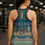 Dark Cyan Blue Batik Papua-inspired Pattern Hollow Tank Top - Polynesian Pride