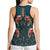 Dark Cyan Blue Bird of Batik Papua Hollow Tank Top Exotic Natural Wealth of Papua - Polynesian Pride