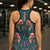 Dark Cyan Blue Bird of Batik Papua Hollow Tank Top Exotic Natural Wealth of Papua - Polynesian Pride
