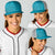 Dark Cyan Gradient Polynesia Baseball Net Cap Hawaiian Tribal Hammerhead Shark Tattoo - Polynesian Pride