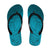 Dark Cyan Gradient Polynesia Flip Flops Hawaiian Tribal Hammerhead Shark Tattoo - Polynesian Pride