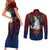 Filipinos Lapu-lapu Hero Couples Matching Short Sleeve Bodycon Dress and Long Sleeve Button Shirt Philippines Flag and Sun DT02 - Polynesian Pride