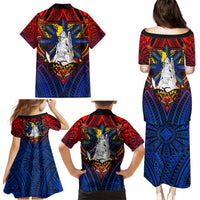 Filipinos Lapu-lapu Hero Family Matching Puletasi Dress and Hawaiian Shirt Philippines Flag and Sun DT02 - Polynesian Pride