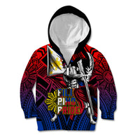 Filipinos Lapu-lapu Hero Kid Hoodie Philippines Flag and Sun DT02 - Polynesian Pride
