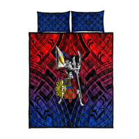 Filipinos Lapu-lapu Hero Quilt Bed Set Philippines Flag and Sun DT02 Art - Polynesian Pride