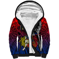 Filipinos Lapu-lapu Hero Sherpa Hoodie Philippines Flag and Sun DT02 Unisex Art - Polynesian Pride