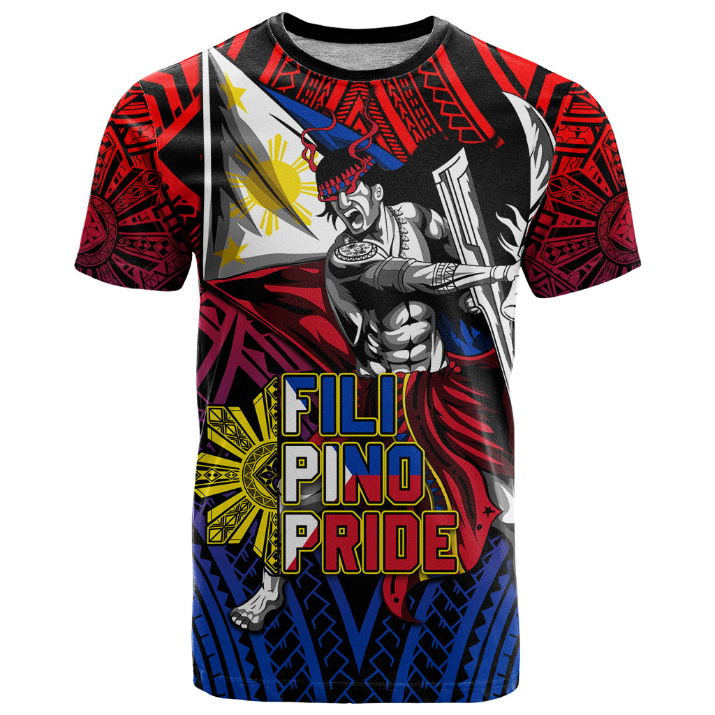 Filipinos Lapu-lapu Hero T Shirt Philippines Flag and Sun DT02 Art - Polynesian Pride