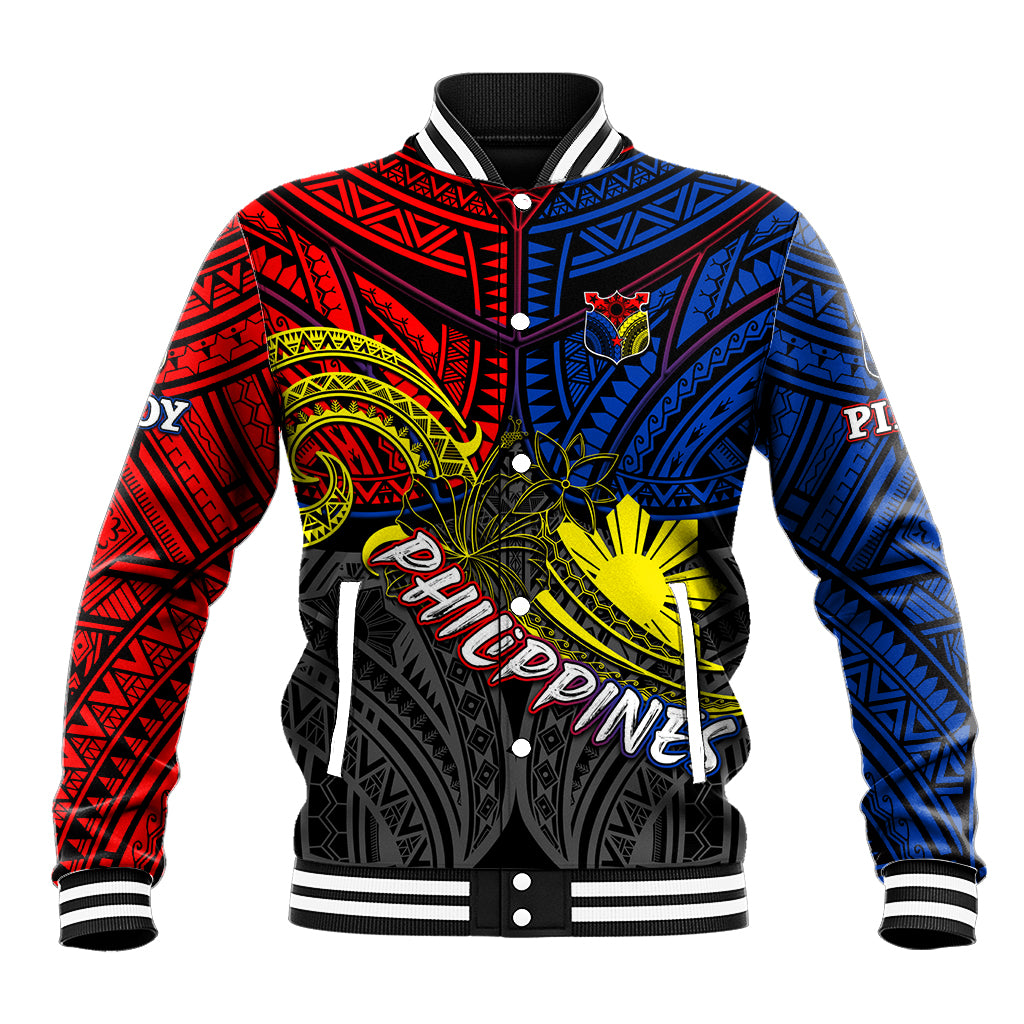 Philippines Half Sleeve Tattoo Baseball Jacket Pinoy Filipinos Sun DT02 Unisex Art - Polynesian Pride