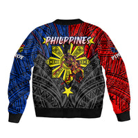 Philippines Half Sleeve Tattoo Sleeve Zip Bomber Jacket Pinoy Filipinos Sun DT02 - Polynesian Pride