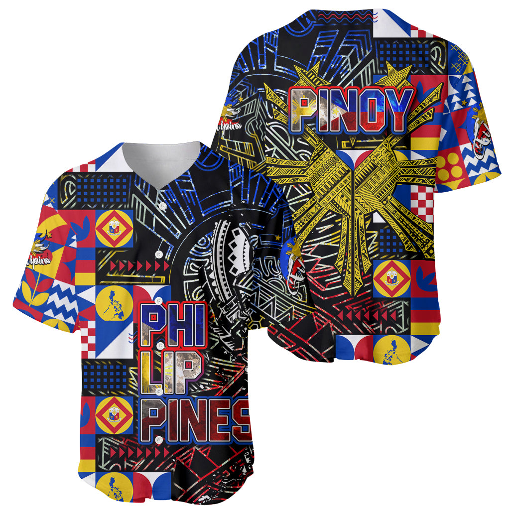 Pinoy Philippines Baseball Jersey Filipino Tattoo Art Style DT02 - Polynesian Pride