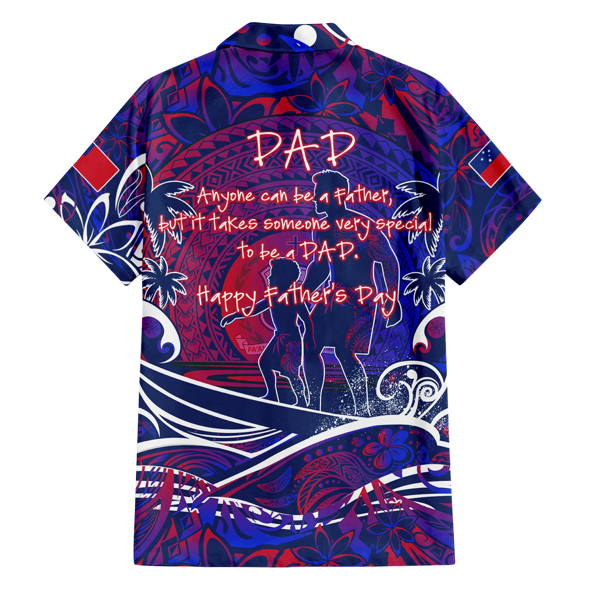 Father's Day Samoa Family Matching Off The Shoulder Long Sleeve Dress and Hawaiian Shirt Special Dad Polynesia Paradise