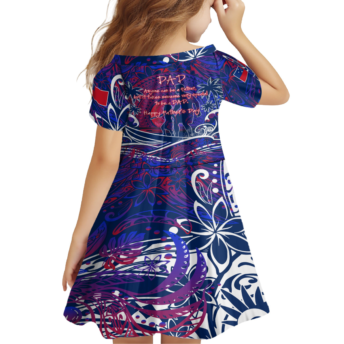 Father's Day Samoa Family Matching Off Shoulder Short Dress and Hawaiian Shirt Special Dad Polynesia Paradise