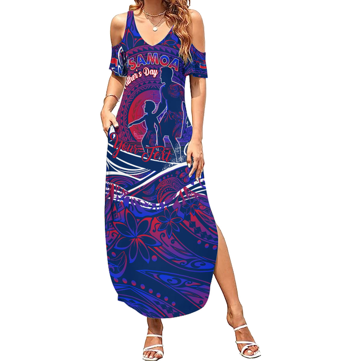 Father's Day Samoa Summer Maxi Dress Special Dad Polynesia Paradise