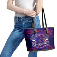 Father's Day American Samoa Leather Tote Bag Special Dad Polynesia Paradise