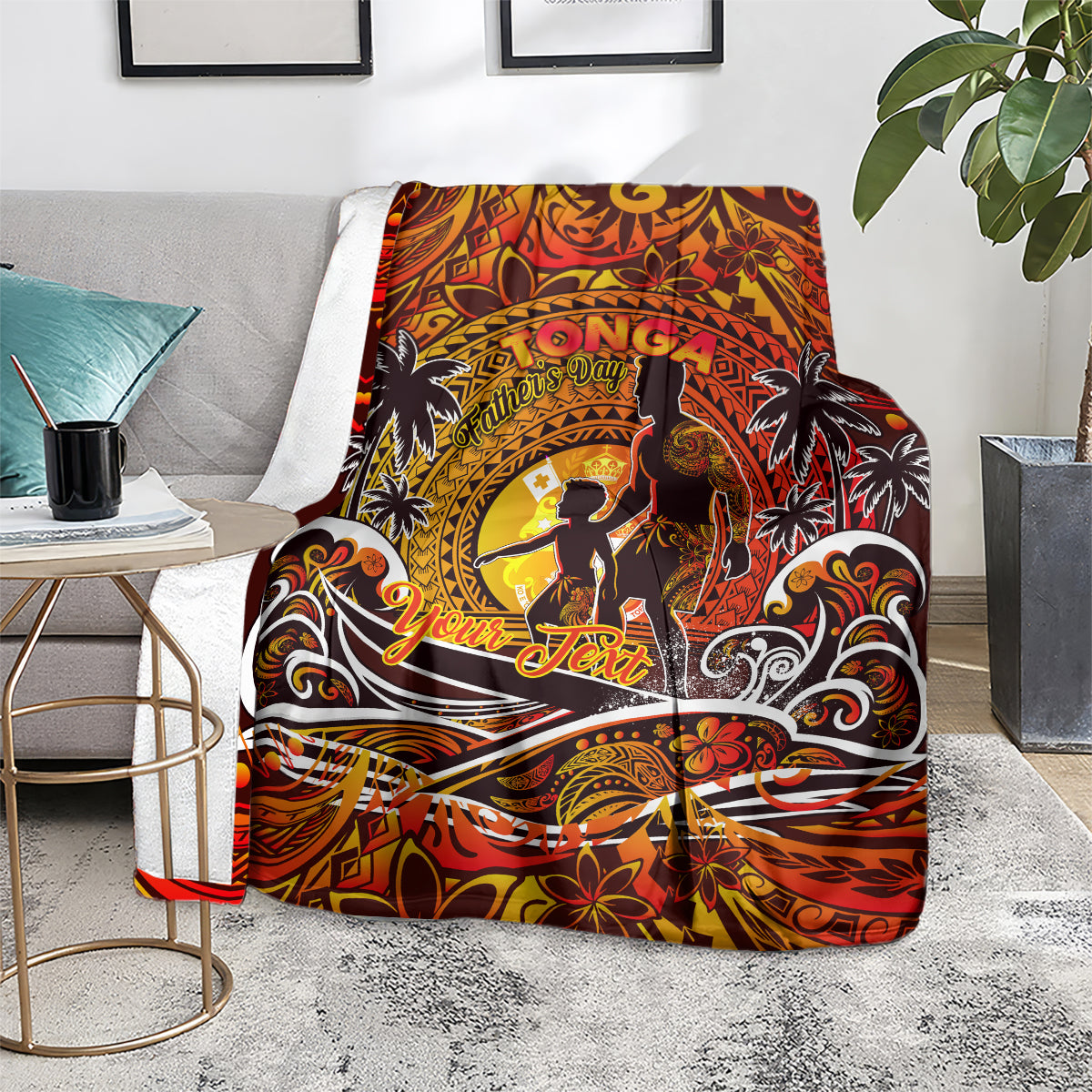 Father's Day Tonga Blanket Special Dad Polynesia Paradise