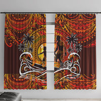 Father's Day Tonga Window Curtain Special Dad Polynesia Paradise