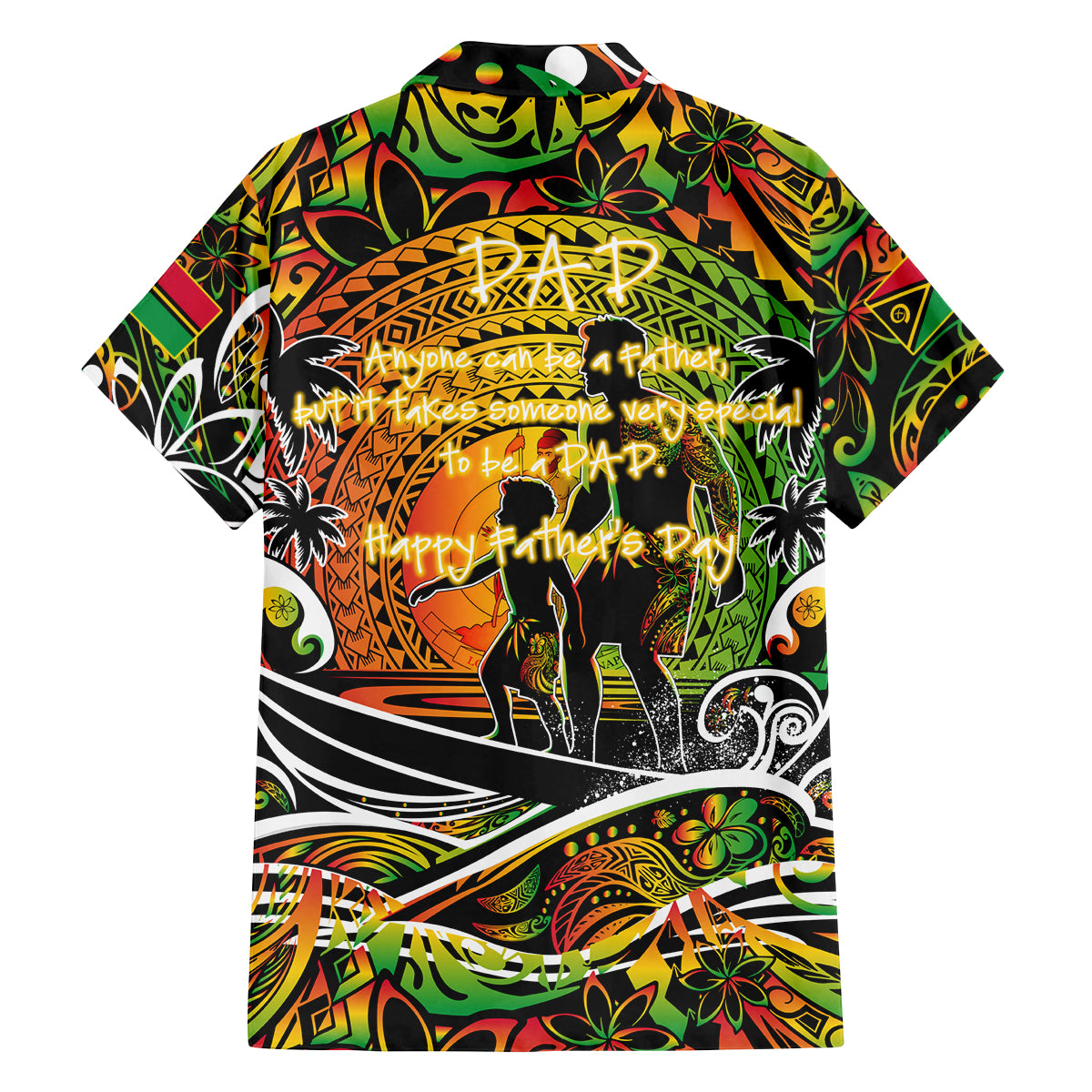 Father's Day Vanuatu Family Matching Long Sleeve Bodycon Dress and Hawaiian Shirt Special Dad Polynesia Paradise DT02 - Polynesian Pride