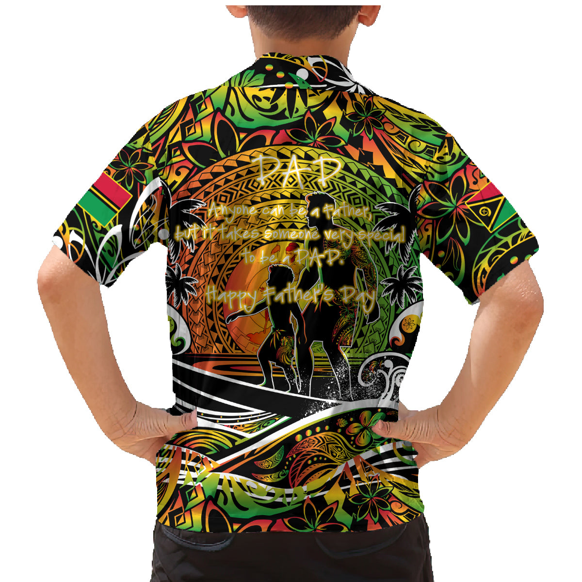 Father's Day Vanuatu Family Matching Mermaid Dress and Hawaiian Shirt Special Dad Polynesia Paradise