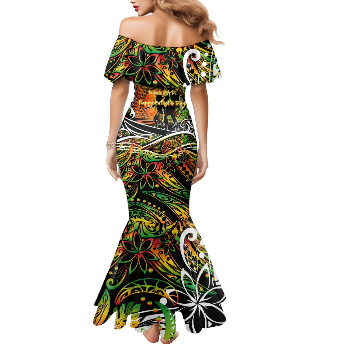 Father's Day Vanuatu Family Matching Mermaid Dress and Hawaiian Shirt Special Dad Polynesia Paradise