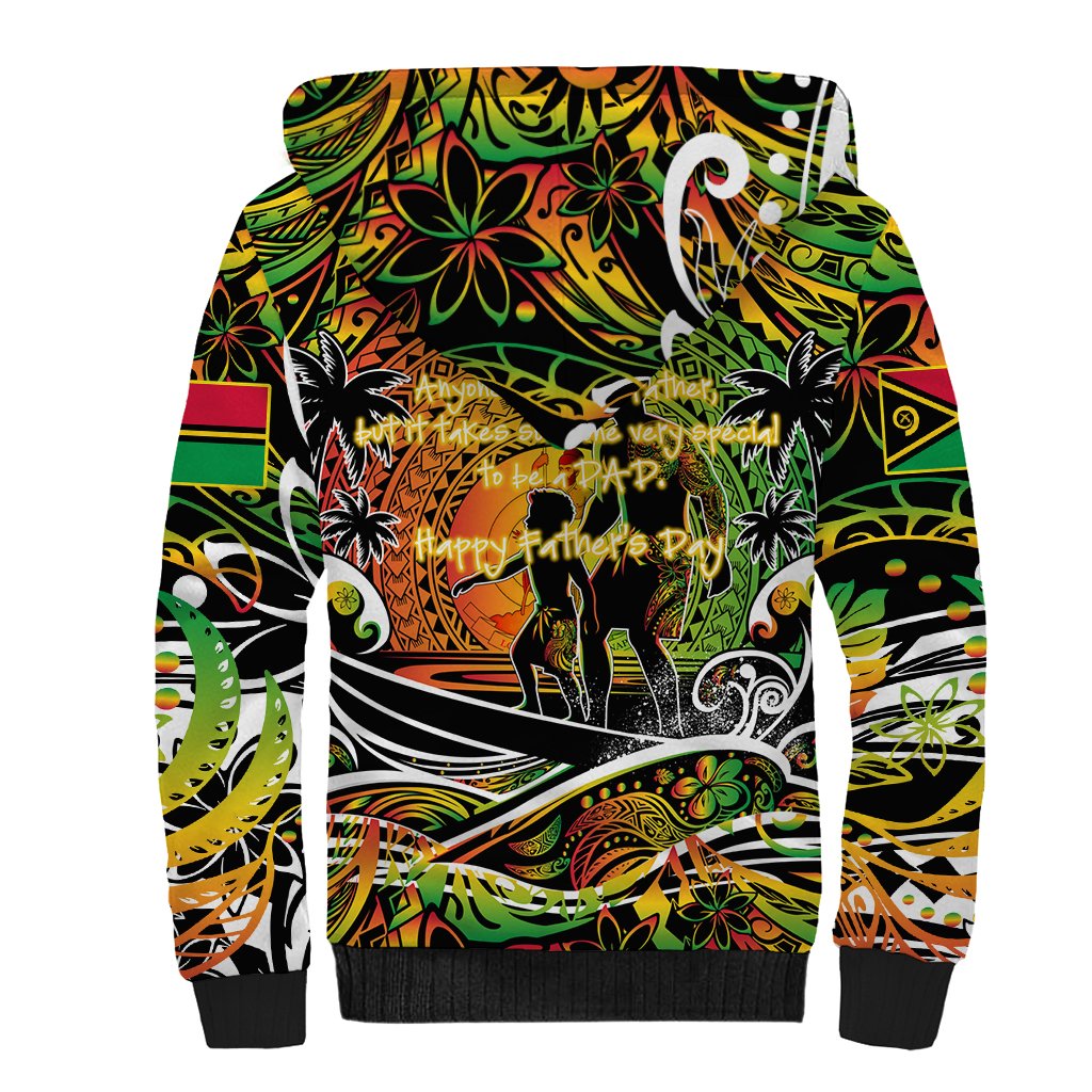 Father's Day Vanuatu Sherpa Hoodie Special Dad Polynesia Paradise