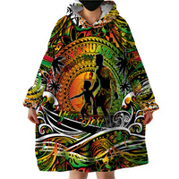 Father's Day Vanuatu Wearable Blanket Hoodie Special Dad Polynesia Paradise
