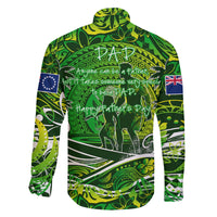 Father's Day Cook Islands Family Matching Off Shoulder Short Dress and Hawaiian Shirt Special Dad Polynesia Paradise